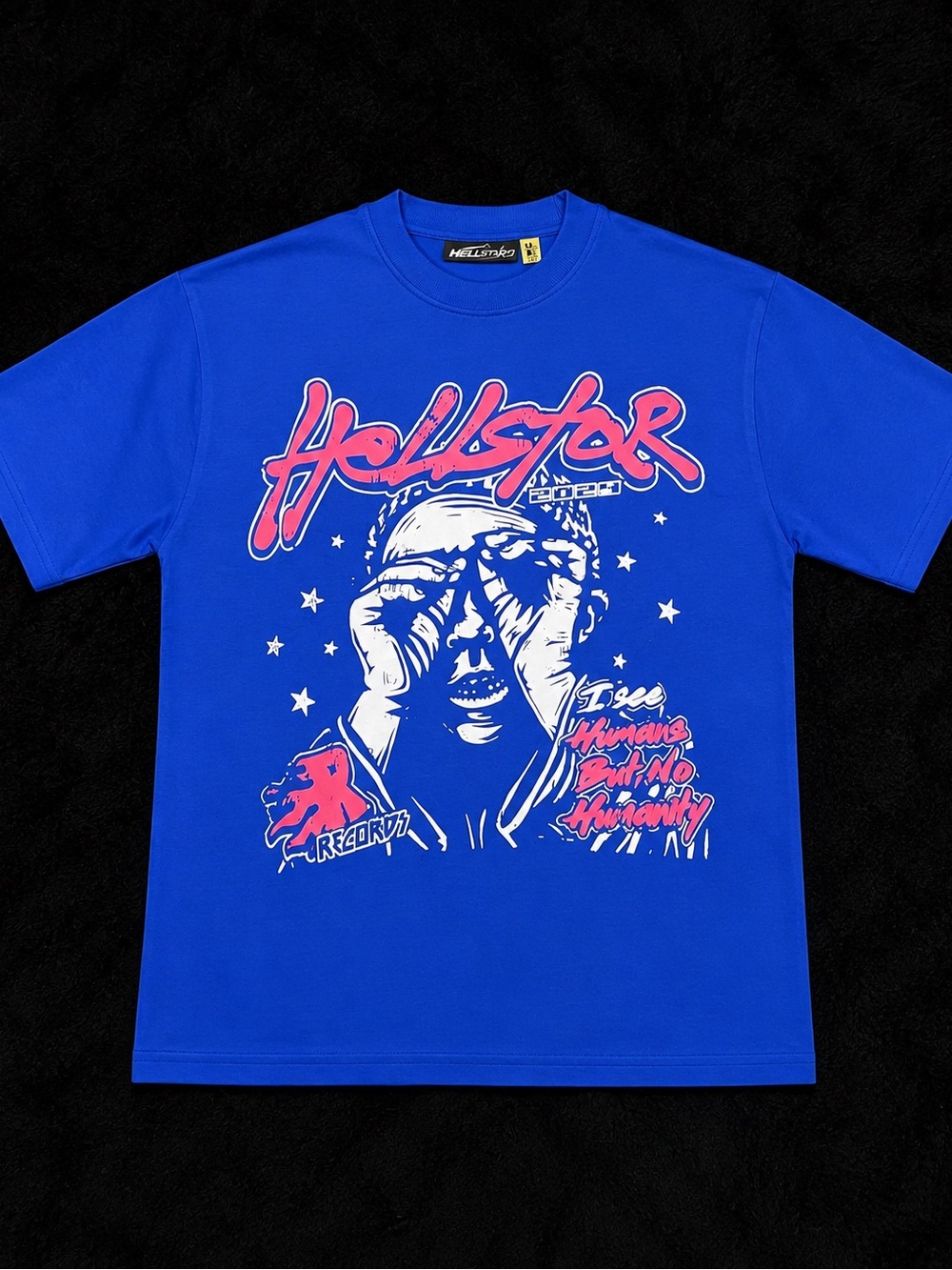 HELLSTAR Blue Graphic Tee - Bold Logo Print